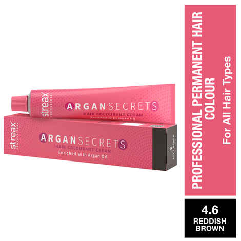 Streax Professional Argan Secret Hair Colourant Cream - Soft Black 2 (60 gm)