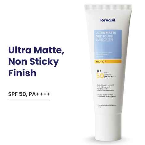 Re'equil Ultra Matte Dry Touch Sunscreen Gel SPF 50 PA++++ 50 gm