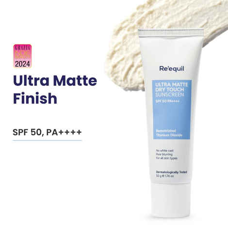 Buy Re'equil Ultra Matte Dry Touch Sunscreen Gel SPF 50 PA++++ 50 gm - Purplle