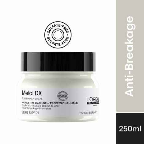 Buy L'Oreal Professionnel Metal DX Anti-Deposit Protector Hair Mask For Hair Breakage 250 ml - Purplle