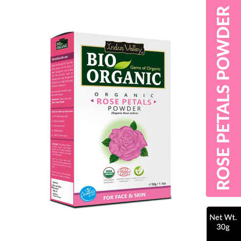 Buy Indus Valley Bio Organic 100% Pure Rose Petals Powder (30 gm) - Purplle