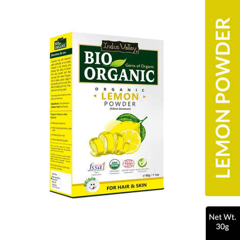 Buy Indus Valley Organic Face Cleanser Lemon Fruit Peel Powder (30 gm) - Purplle