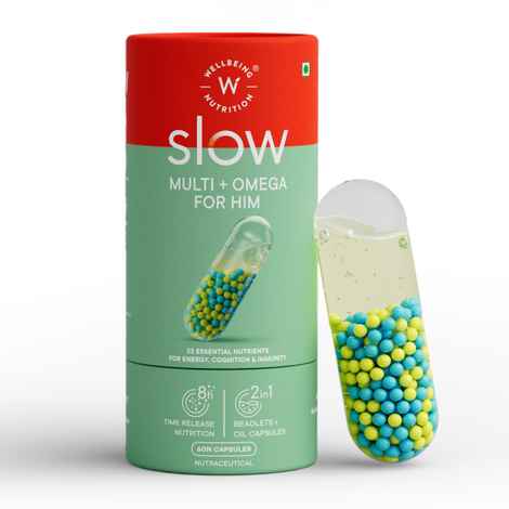 Buy Wellbeing Nutrition Slow Hair, Skin & Nails | Collagen, Glutathione(60 Capsules) - Purplle