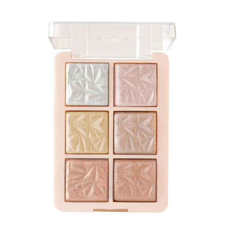 MARS Glowzilla 6 Colour Highlighter Palette | Ultra Blendable & Long Lasting | Blinding Glow (12 gm) (Shade-03)