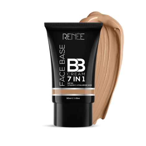 Buy RENEE Face Base BB Cream B06 Praline, Enriched with Hyaluronic Acid, Vitamin C, Hydrates, Nourishes & Smoothens Skin Texture, Sesame 30 ml - Purplle