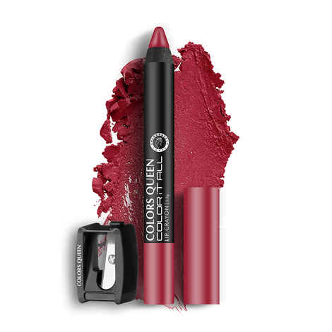 Buy Colors Queen It All Non Tranfer Waterproof & Smude Proof Lip Crayon 3.5g - Hot Red (Shade - 01) - Purplle