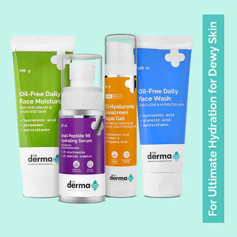 The Derma Co. Hydra Glow: Ultimate Hydration Skin Care Regimen for Plump, Dewy Skin Combo of 4