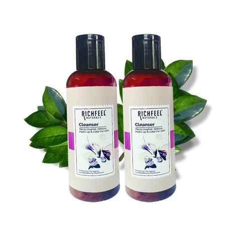 Buy Richfeel Gentle Face Cleanser for Dry to Normal, Sensitive Skin | Hydrating Formulation | Removes Dirt & Makeup | 100 ml (Pack of 2) - Purplle