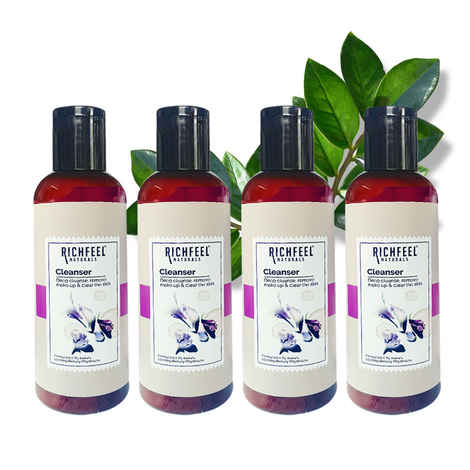 Buy Richfeel Gentle Face Cleanser for Dry to Normal, Sensitive Skin | Hydrating Formulation | Removes Dirt & Makeup | 100 ml (Pack of 4) - Purplle