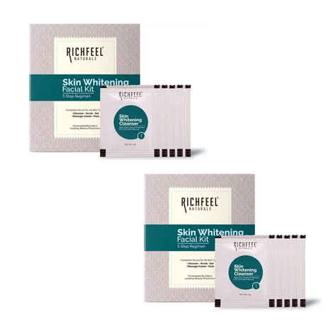Buy Richfeel Skin Whitening Facial Kit | Bright & Glowing Skin | Parlour Glow with Olive extracts | 30 g (Pack of 2) - Purplle