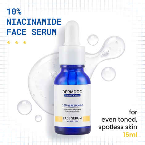 Buy DERMDOC by Purplle 10% Niacinamide Face Serum (15 ml) | skin radiance face serum |fades dark spots |niacinamide serum | niacinamide for face | niacinamide serum for oily skin | skin brightening serum - Naturis - Purplle