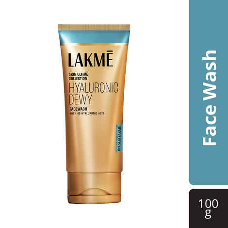Buy Lakme Hyaluronic Dewy Facewash | Hyadrating Face Cleanser with 4D Hyaluronic Acid | 100 gm Face Wash - Purplle