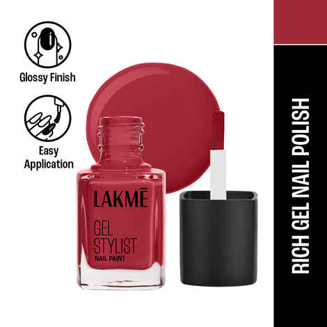 Buy Lakme Absolute Gel Stylist Nail Color - Scarlet Red (12 ml) - Purplle