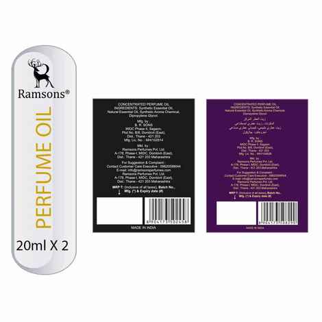 Ramsons Perfumes SRF Raees & Al Shifa Concentrated Perfume Oil (Attar) Combo - 40ml Pack of 2