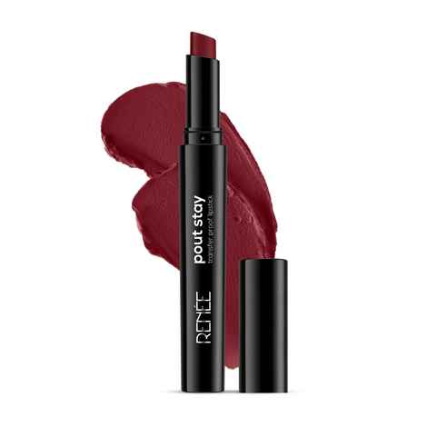 Buy RENEE Poutstay Transfer Proof Lipstick, Smudgeproof & Transferproof, Long Lasting Matte Finish, Easy Glide Application, Infused with Hyaluronic acid, Vitamin E & SPF 20, 04 Lily, 2 gm - Purplle