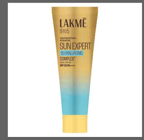 Lakme Sun Expert 1% Hyaluronic Gel Sunscreen Spf 50 Pa++++ For Uva/B,No White Cast,For Hydration 7 gm