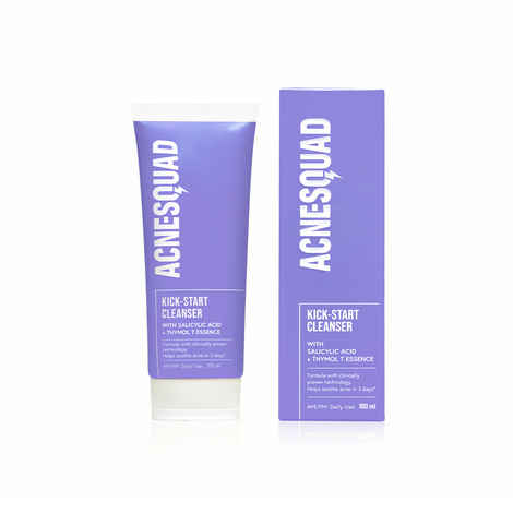 Buy Acne Squad Kick-Start CLEANSER With Salicylic Acid & Thymol T Essence (100 ml) - Purplle