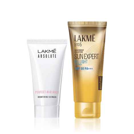 Buy Lakme Perfect Radiance Cleanse (50gm) & Sun-Protect Combo (50gm) - Purplle
