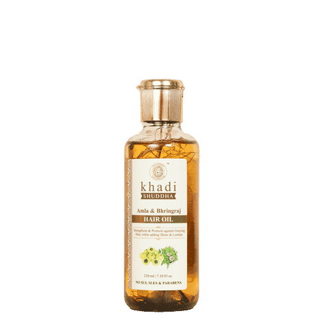 Buy Khadi Shuddha Amla & Bhringraj Hair Oil - No Sls Sles & Paraben 210 ml - Purplle