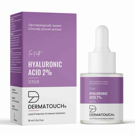 Buy DERMATOUCH Hyaluronic Acid 2% Serum | For intense Hydration, Glowing Skin | Specially for Dry Skin | For both Men & Women | 18 ml - Purplle