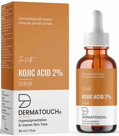 DERMATOUCH Kojic Acid 2% Serum | Best For Hyperpigmentation & Uneven Skin Tone | For Both Men & Women | 30 ml