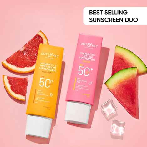 Dot & Key Best Selling Sunscreen Duo - Face Sunscreen | Vitamin C & Watermelon - 100 gm