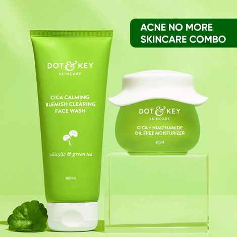 Dot & Key CICA Acne Control Skin Care Combo - Moisturizer & Face Wash 160 gms