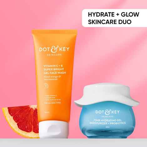 Dot & Key Skin Care Combo with Gel Moisturizer & Vitamin C Face Wash - 160 gms