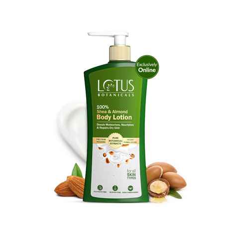 Buy Lotus Botanicals 100% Shea & Almond Body Lotion - 280 ml - Purplle
