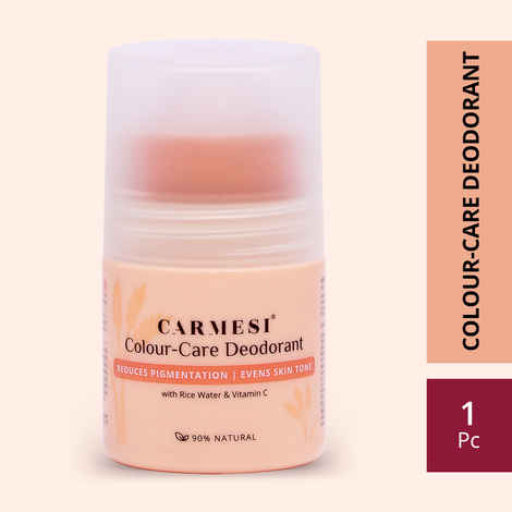 Buy Carmesi Colour-Care Underarm Deodorant Roll On for Women, 50 ml | Reduces Pigmentation & Controls Odour | Rice Water & Vitamin C | 90% Natural | No Alcohol & Aluminium | Dermatologically Tested - Purplle