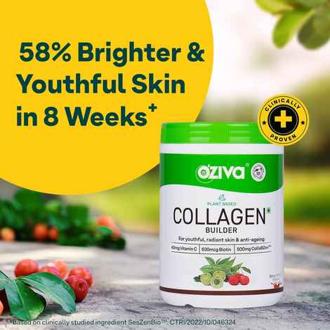 OZiva Plant Based Collagen BuilderA forA Youthful, Radiant Skin & Anti-Ageing,A 250 gm