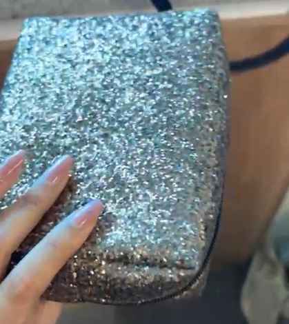 Buy Faces Canada D2C GWP Grey Shimmer pouch - Purplle