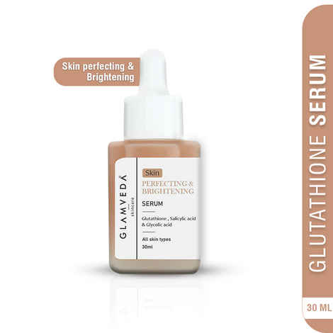 Buy Glamveda Glutathione Skin Perfecting Face Serum with 2% ww Glycolic acid, 1% ww Salicylic acid for Glowing Skin | Brightening and Lightening Serum | For Men and Women 30 ml - Purplle