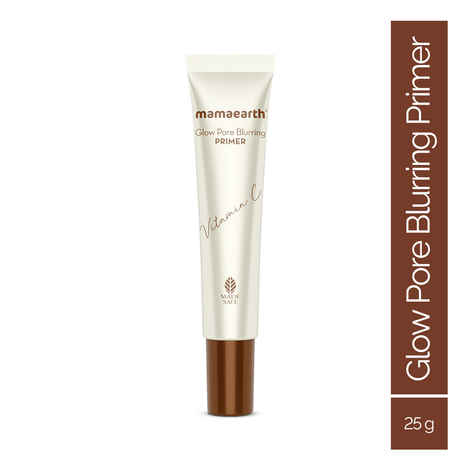 Buy Mamaearth Glow Pore Blurring Primer with Vitamin C & Turmeric - 25 gm Enhances Skin's Glow | Blurs Pores | Mattifies Skin | Brightens Skin Tone - Purplle