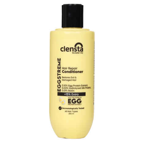 Buy Clensta Eggstreme Hair Conditioner With Biotin, Egg protein & Hydrolysed Silk Protein | For Deep Norurishment, Frizzy-Free Hair, reduces hair breakage | Sulphate & Paraben Free | Men & Women 250 ml - Purplle