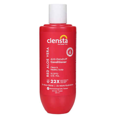 Buy Clensta Red Aloe Vera Anti-Dandruff Conditioner With Zpto & Red Aloe Vera For Reduces Dandruff, Strengthens Hair & Hydrates |Daily Use |All Hair Types | Men & Women 250 ml - Purplle