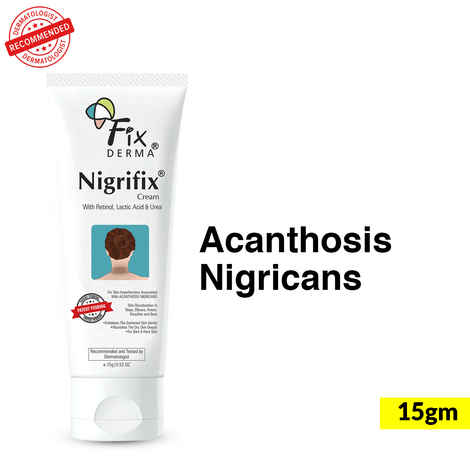 Fixderma Nigrifix Cream For Acanthosis Nigricans With Lactic Acid, Dermatologist Tested Retinol Cream, For Body Parts Like Neck, Ankles, Knuckles, Armpits, Thighs & Elbows, Exfoliant - 15gm