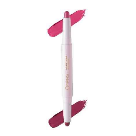 MARS Double Trouble 2-in-1 Retractable Lip Crayon | Long Lasting | Matte finish | Smudge proof & Kiss Proof Lipstick for Women (4 gm) (08-Tangy-Jam)