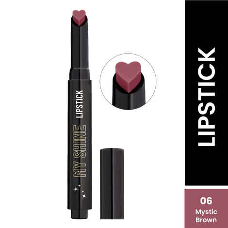 Buy Swiss Beauty My Shine High Pigmented & Long-Lasting Lipstick Enriched with Vitamin E-6 Mystic Brown (1.5 gm) - Purplle