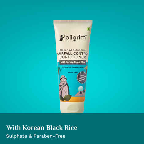 Buy Pilgrim Redensyl & Anagain Hairfall Control Conditioner, 200 ml with Korean Black Rice, Prevents Hair Thinning, Hair Loss & boosts Hair Growth & Thickness - Purplle