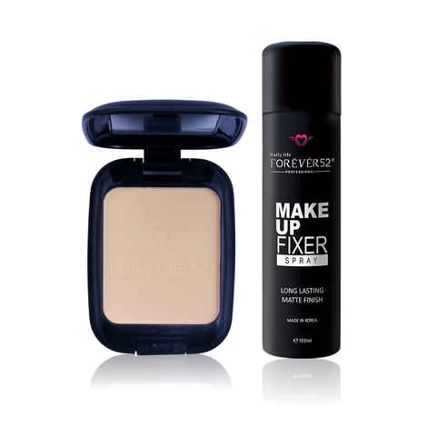 Buy Daily Life Forever52 Wet N Dry Compact Powder WD002 (12gm) + Makeup Fixer Spray Long Lasting And Matte Finish KMF001 (100 ml) - Purplle