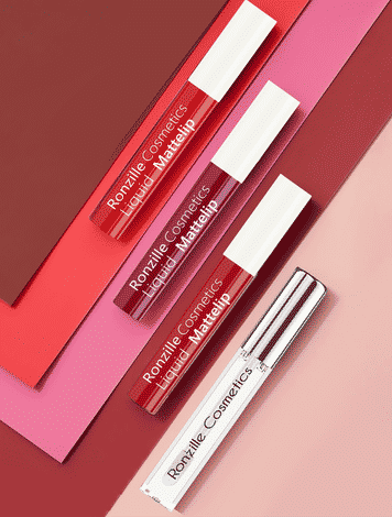 Ronzille Non Transfer Matte liquid lipstick plus Lip gloss Red Edition Pack of 4 