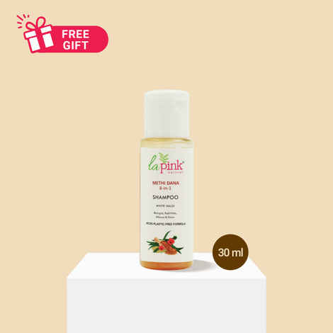 Buy La Pink Methi Dana 8-in-1 Shampoo with Hibiscus & Onion, For Hair Fall Control, 100% Microplastic Free Formula (30 ml) - Purplle