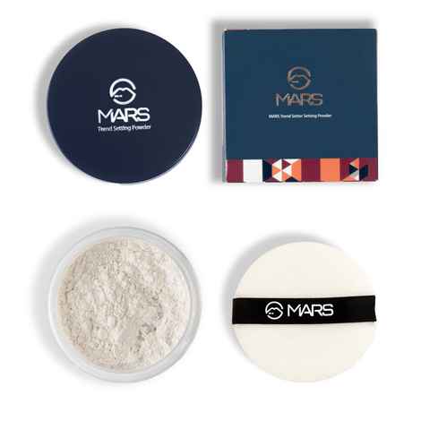 MARS Trend Setting Loose Powder | Lightweight & Long Lasting | Ultra fine Setting Powder for face Makeup (8 gm) (03-Soft light)