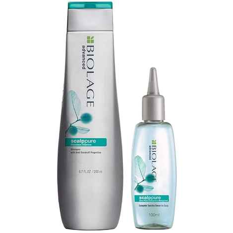 Buy BIOLAGE Advanced Scalppure Shampoo + BIOLAGE Scalppure Serum (400 ml + 100 ml) - Purplle