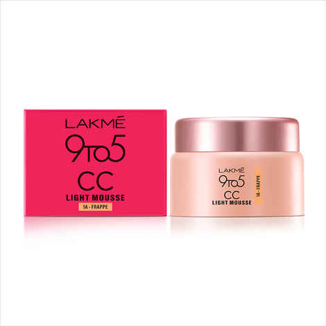 Lakme 9 to 5 CC Mousse | With Vitamin E & Hint of Foundation | Frappe| 25 gm