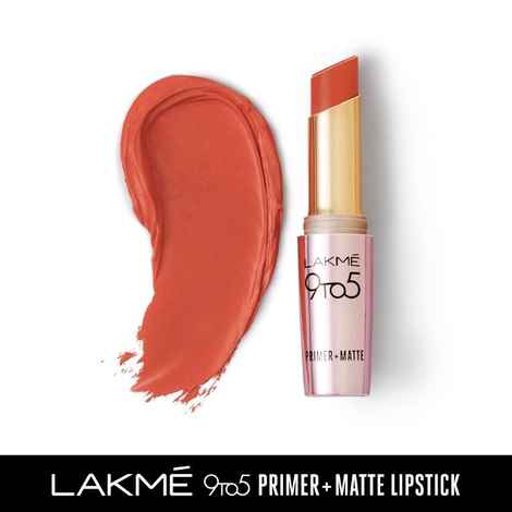 Buy Lakme 9TO5 Primer + Matte Lip Color Brick Blush 3.6 gm - Purplle