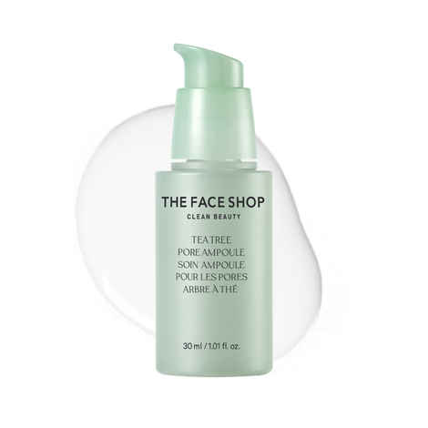 The Face Shop Tea Tree Pore Ampoule With AHA, Ip- BHA, PHA & Hyaluronic Acid, For Oily & Acne Skin 10 ml
