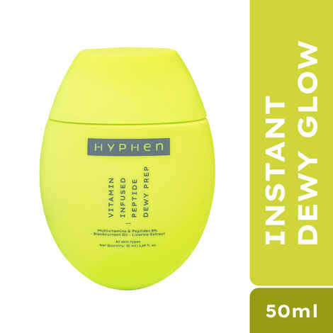 Hyphen Vitamin-Infused Peptide Dewy Prep with 8% Multivitamins & Peptides for Visible Dewy Glow | Hydrates, UV Protection & Strengthens Barrier - 50 ml