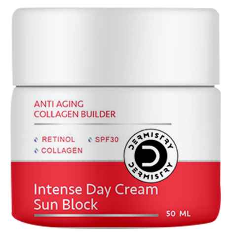 Buy Dermistry Anti Aging Collagen Builder SPF30 Retinol Hyaluronic Acid Sun Block Day Face Moisturizer Cream I Lifts Fine Lines & Wrinkles I Hydrating Skin Nourishing Age Protect I Firming Renewal (50 ml) - Purplle